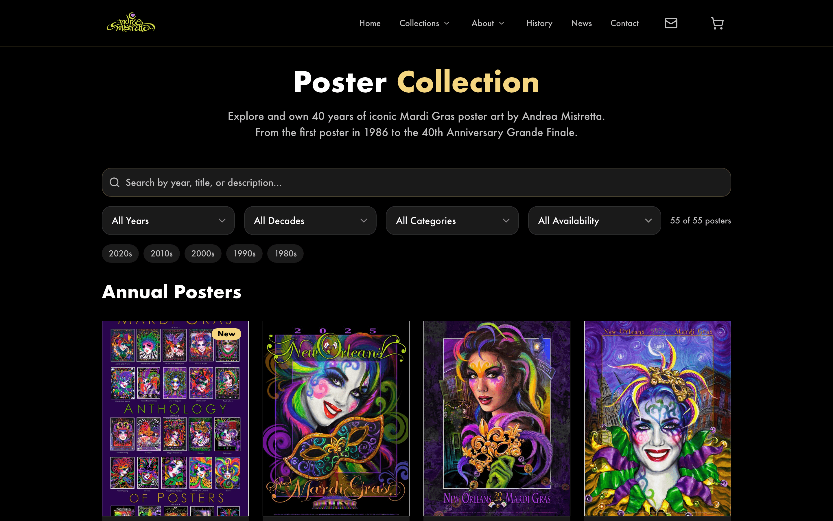 Poster shop page